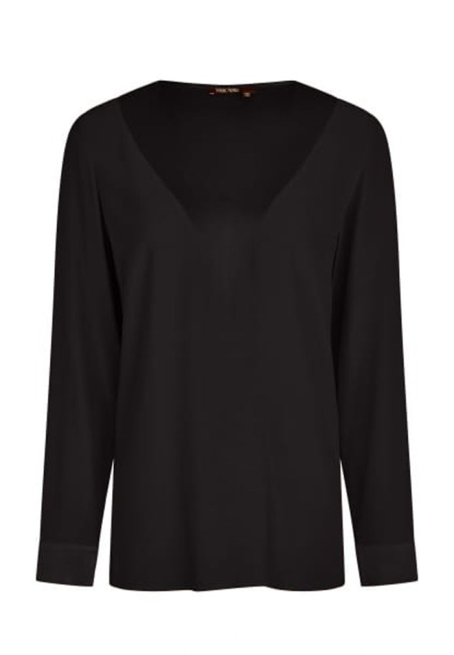 Blusen Marc Aurel | Bluse Mit Satin-Details