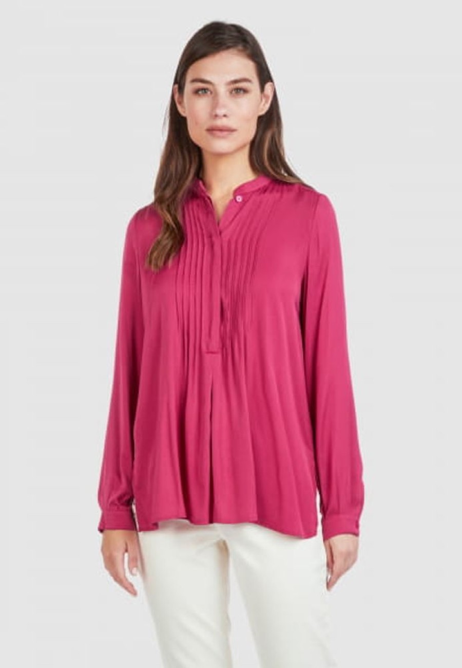 Blusen Marc Aurel | Bluse Mit Faltendetails