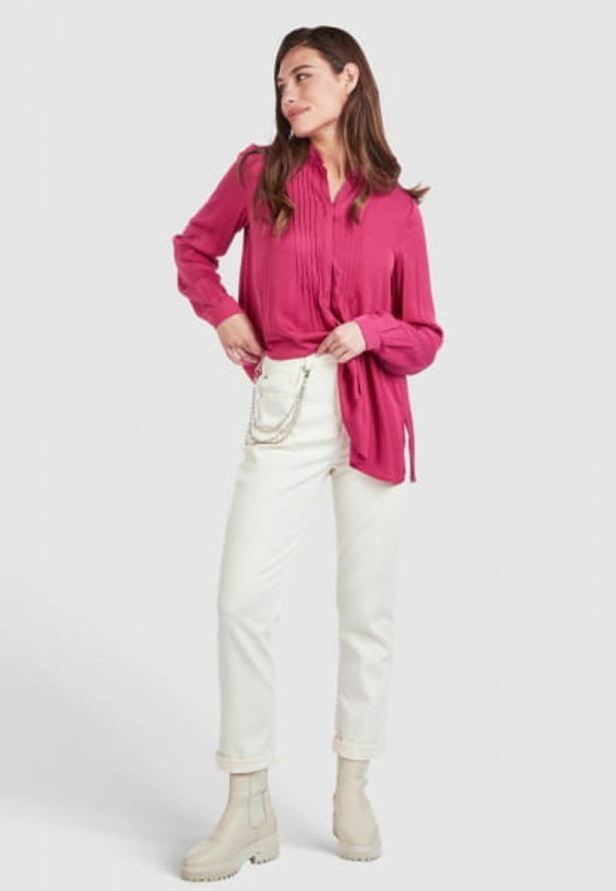 Blusen Marc Aurel | Bluse Mit Faltendetails