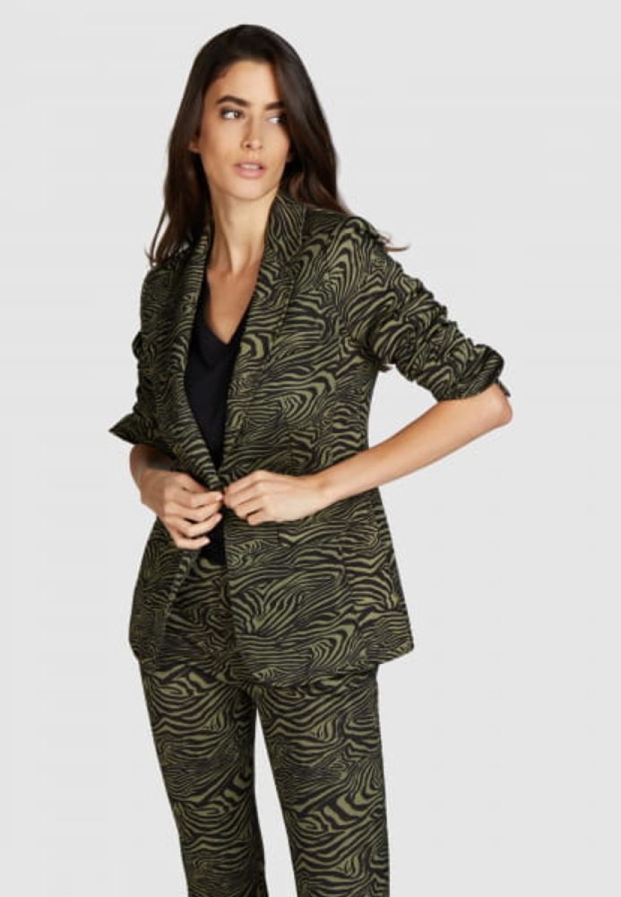 Blazer & Jacken Marc Aurel | Blazer Mit Mini-Animal-Print