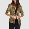 Blazer & Jacken Marc Aurel | Einreihiger Blazer Im Leoparden-Look