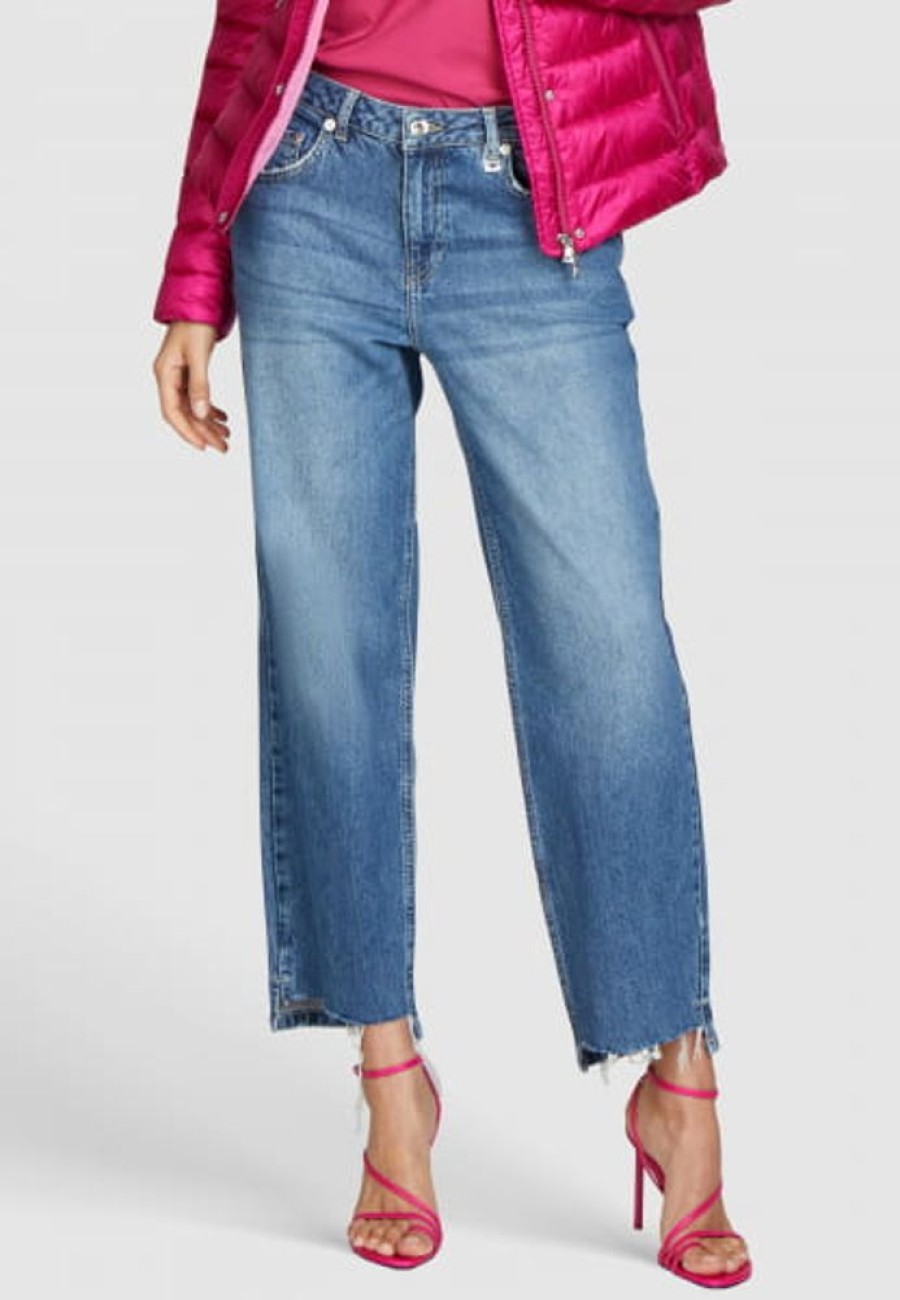 Hosen & Jeans Marc Aurel | Cropped Straight Jeans Aus Comfort Blue Denim