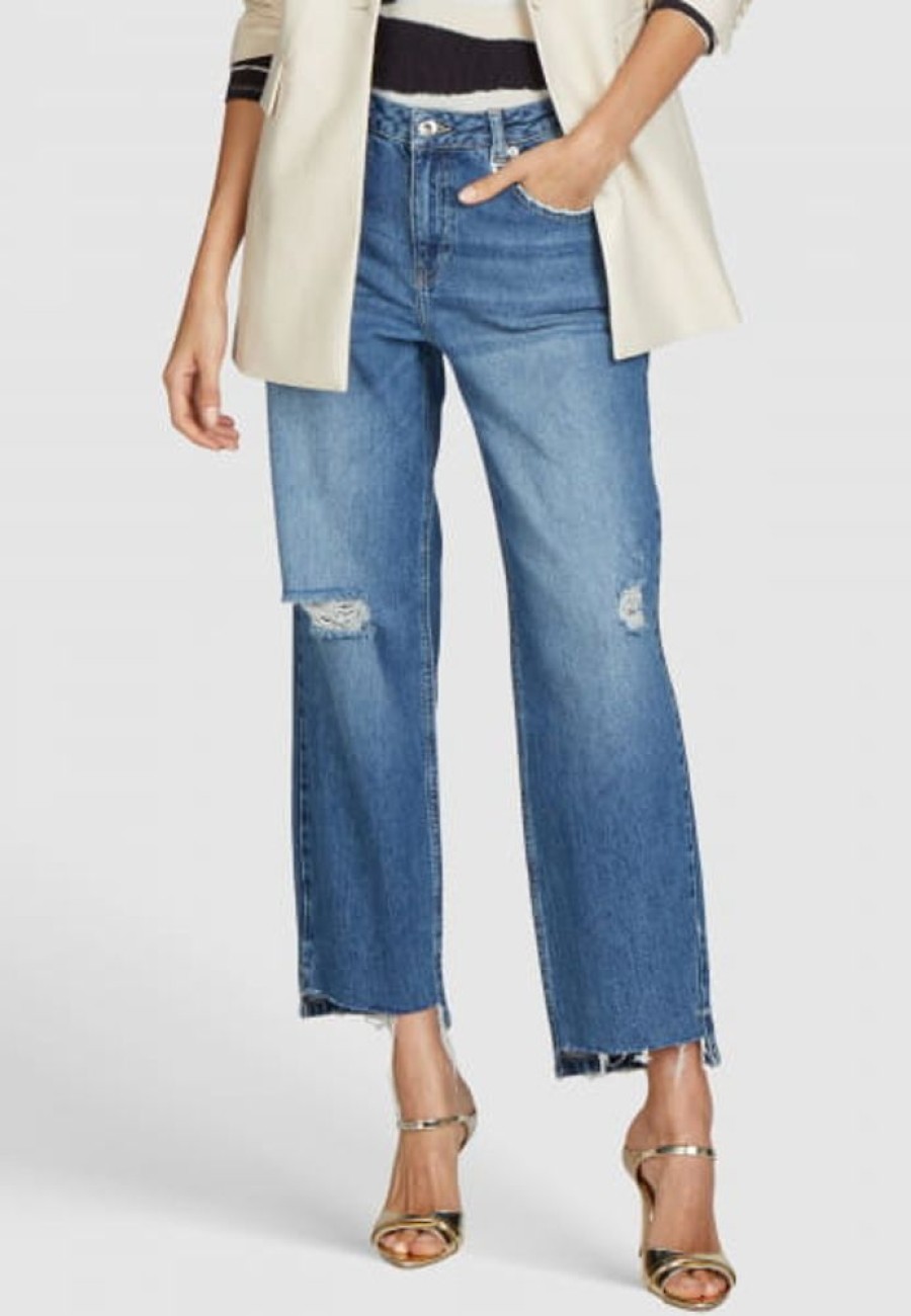 Hosen & Jeans Marc Aurel | Cropped Straight Jeans Mit Destroys