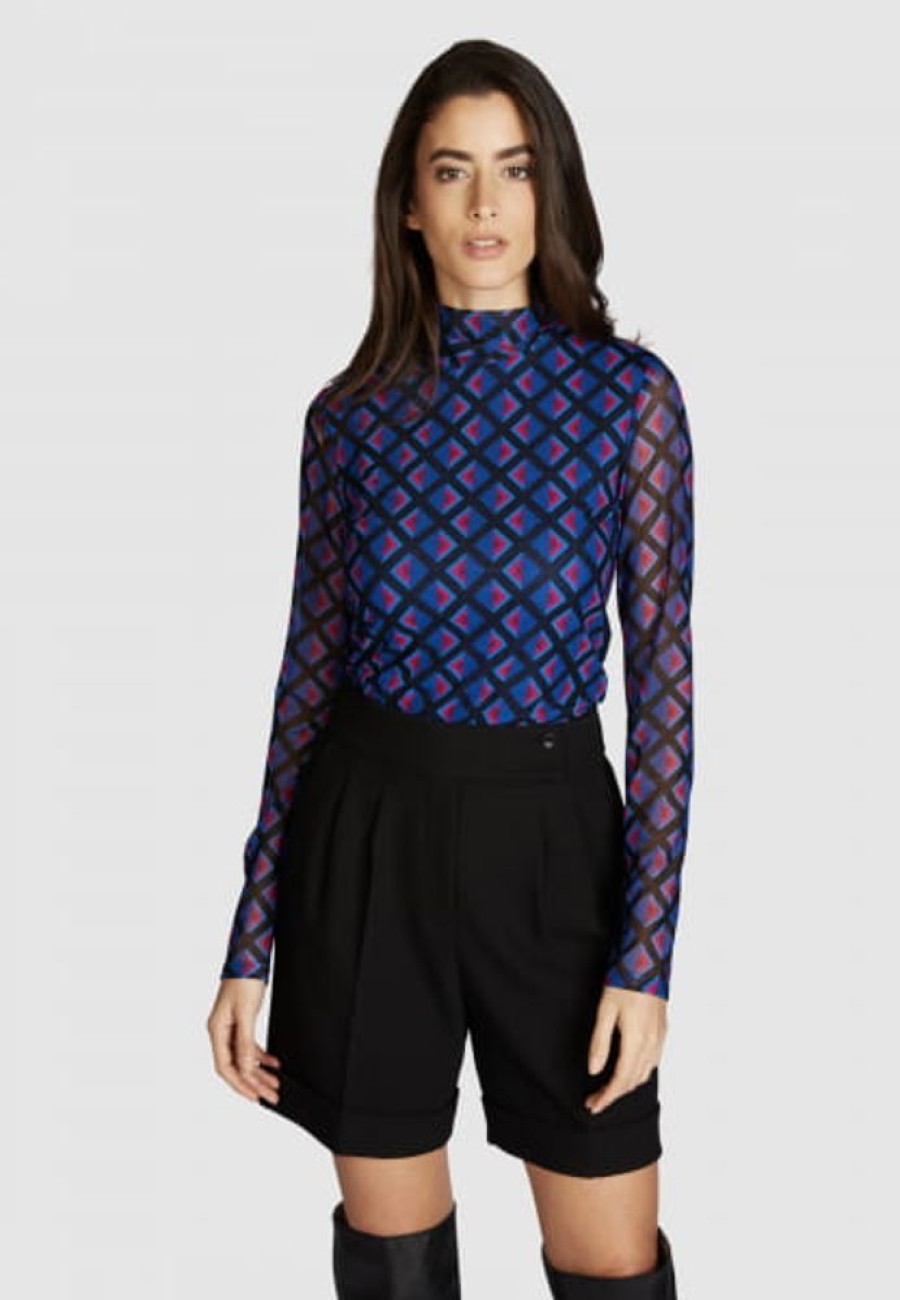 Shirts Marc Aurel | Tu00Fcllshirt Mit Argyleprint