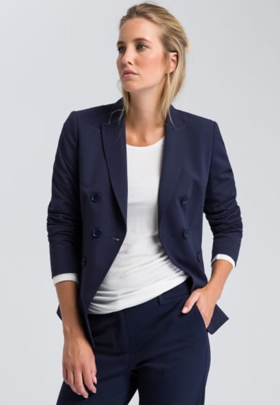 Blazer & Jacken Marc Aurel | Blazer In Jersey-Qualitu00E4T Mit Zweireiher-Optik